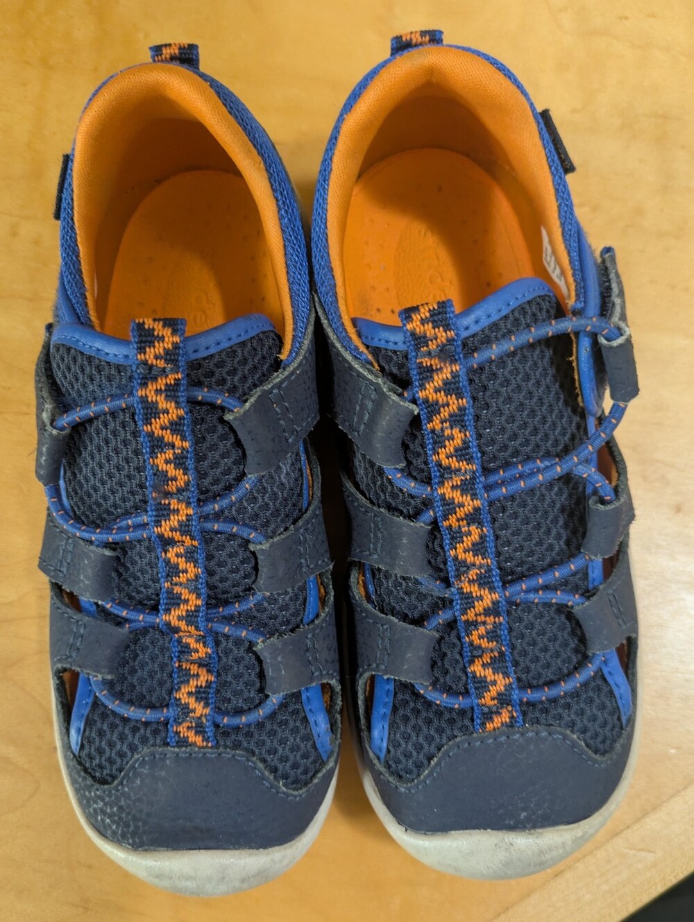 Stride Rite Navy and Orange Kids Athletic Sneakers